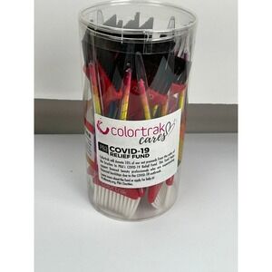 New Colortrak Rainbow Feather and Firm Bristle Haircolor Brushes 24 Total